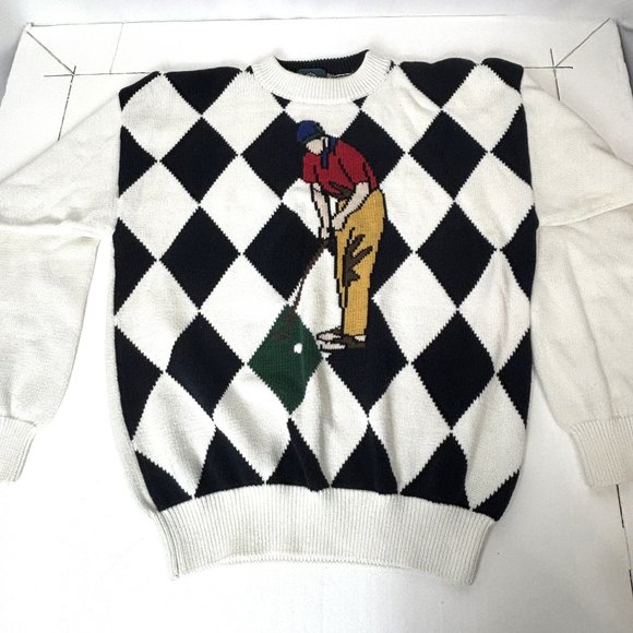 Golf Jantzen Knit Sport 80's Sweater Vintage - Picture 6 of 8